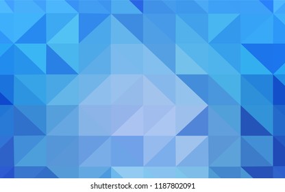Light BLUE vector polygonal pattern. Creative geometric illustration in Origami style with gradient. Triangular pattern for your design.