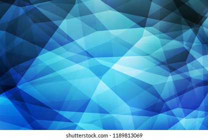 Light BLUE vector polygonal pattern. Geometric illustration in Origami style with gradient.  Best triangular design for your business.