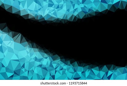 Light BLUE vector polygonal pattern. Colorful illustration in abstract style with gradient. The best triangular design for your business.