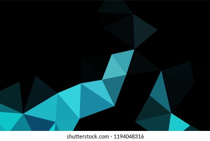 Light BLUE vector polygonal pattern. Glitter abstract illustration with an elegant design. Triangular pattern for your business design.