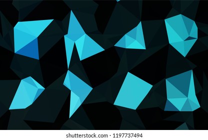 Light BLUE vector polygonal pattern. Modern geometrical abstract illustration with gradient. The completely new template can be used for your brand book.