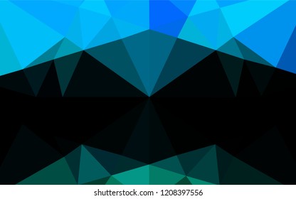 Light BLUE vector polygonal pattern. A vague abstract illustration with gradient. The polygonal design can be used for your web site.