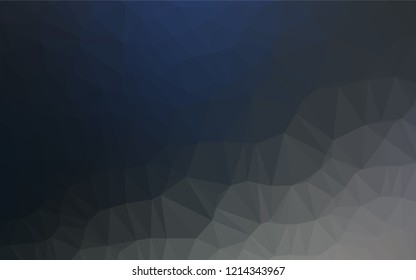 Light BLUE vector polygonal pattern. Glitter abstract illustration with an elegant design. Triangular pattern for your business design.