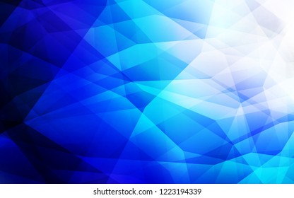 Light BLUE vector polygonal pattern. A sample with polygonal shapes. Textured pattern for your backgrounds.