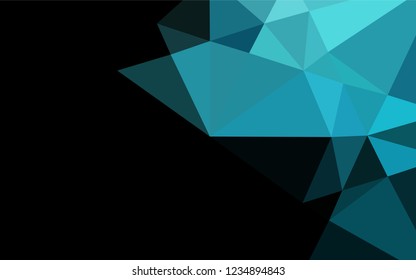 Light BLUE vector polygonal pattern. Colorful abstract illustration with gradient. The best triangular design for your business.