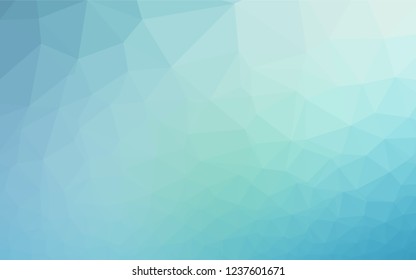 Light BLUE vector polygonal pattern. Geometric illustration in Origami style with gradient.  A completely new template for your business design.