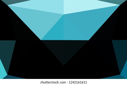 Light BLUE vector polygonal pattern. Colorful illustration in abstract style with gradient. Triangular pattern for your business design.