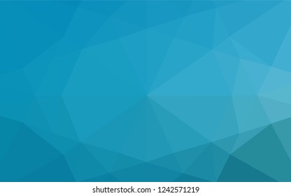 Light BLUE vector polygonal pattern. Triangular geometric sample with gradient.  A completely new design for your business.