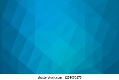 Light BLUE vector polygonal pattern. A completely new color illustration in a vague style. Polygonal design for your web site.