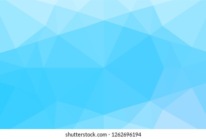 Light BLUE vector polygonal pattern. Colorful abstract illustration with gradient. The best triangular design for your business.