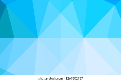 Light BLUE vector polygonal pattern. Shining colored illustration in a Brand new style. A completely new design for your business.