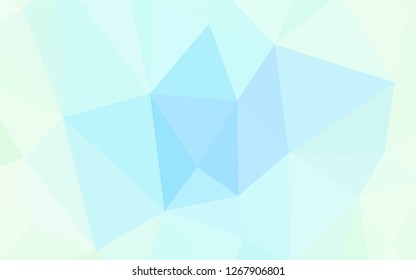 Light BLUE vector polygonal pattern. Colorful abstract illustration with triangles. Polygonal design for your web site.