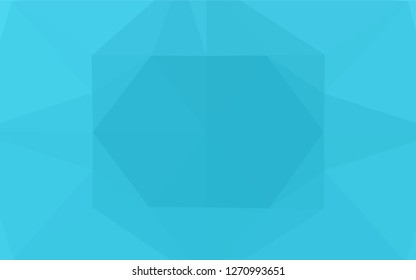 Light BLUE vector polygonal pattern. Brand new colored illustration in blurry style with gradient. The template can be used as a background for cell phones.