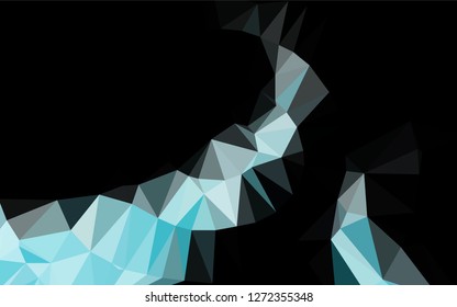 Light BLUE vector polygonal pattern. Shining illustration, which consist of triangles. The polygonal design can be used for your web site.