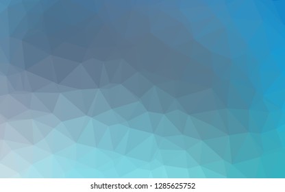 Light BLUE vector polygonal pattern. Triangular geometric sample with gradient.  New texture for your design.
