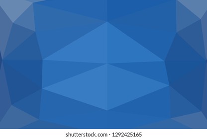 Light BLUE vector polygonal pattern. Triangular geometric sample with gradient.  Template for your brand book.