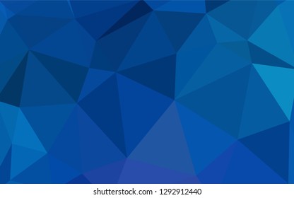Light BLUE vector polygonal pattern. Glitter abstract illustration with an elegant triangles. Pattern for a brand book's backdrop.