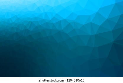 Light BLUE vector polygonal pattern. Modern geometrical abstract illustration with gradient. Triangular pattern for your business design.