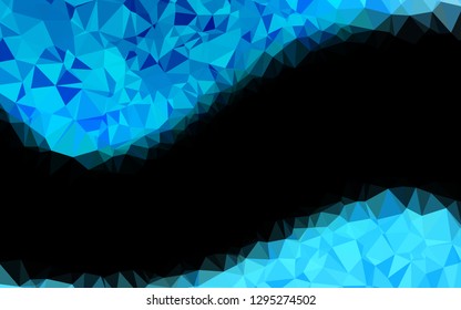 Light BLUE vector polygonal pattern. Geometric illustration in Origami style with gradient. Brand new design for your business.