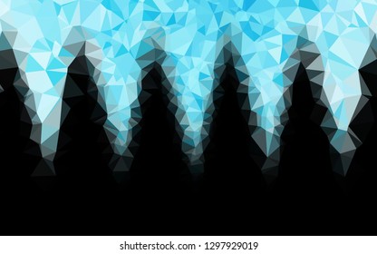 Light BLUE vector polygonal pattern. Colorful abstract illustration with gradient. Template for your brand book.