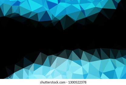 Light BLUE vector polygonal pattern. Shining illustration, which consist of triangles. New texture for your design.