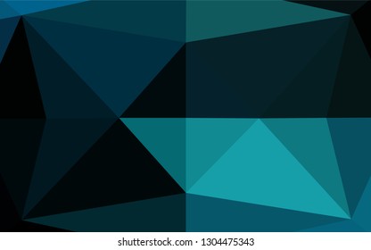 Light BLUE vector polygonal pattern. Creative illustration in halftone style with gradient. The best triangular design for your business.