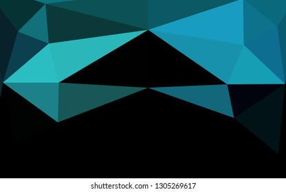 Light BLUE vector polygonal pattern. Colorful illustration in Origami style with gradient.  Brand new design for your business.