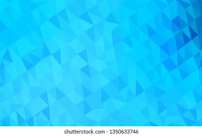 Light BLUE vector polygonal pattern. Shining illustration, which consist of triangles. New texture for your design.
