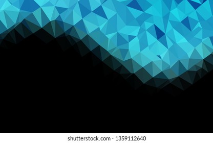 Light BLUE vector polygonal pattern. Triangular geometric sample with gradient.  Template for your brand book.