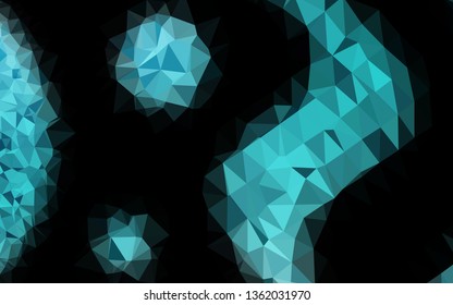 Light BLUE vector polygonal pattern. Shining illustration, which consist of triangles. Brand new design for your business.