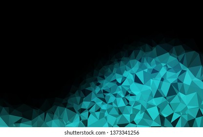 Light BLUE vector polygonal pattern. Geometric illustration in Origami style with gradient. Textured pattern for background.
