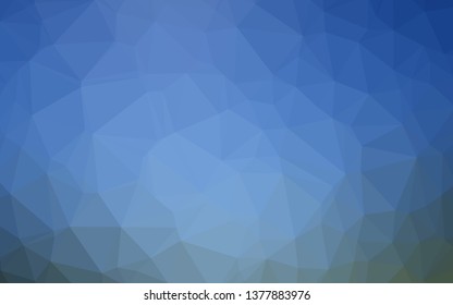 Light BLUE vector polygonal pattern. Glitter abstract illustration with an elegant design. The best triangular design for your business.