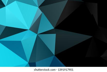 Light BLUE vector polygonal pattern. Glitter abstract illustration with an elegant design. New texture for your design.