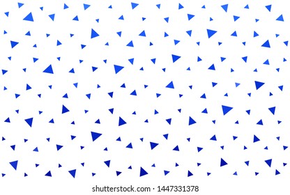 Light BLUE vector  polygonal pattern. Glitter abstract illustration with an elegant triangles. Template for cell phone's backgrounds.