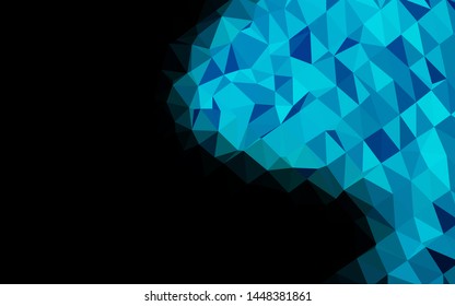 Light BLUE vector polygonal pattern. Brand new colorful illustration in with gradient. New texture for your design.