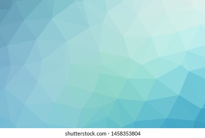 Light BLUE vector polygonal pattern. Colorful illustration in abstract style with gradient. Template for your brand book.