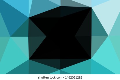 Light BLUE vector polygonal pattern. Creative illustration in halftone style with gradient. Elegant pattern for a brand book.