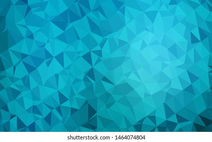Light BLUE vector polygonal pattern. Modern geometrical abstract illustration with gradient. Completely new design for your business.