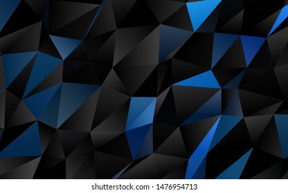Light BLUE vector polygonal pattern. Shining illustration, which consist of triangles. Triangular pattern for your business design.