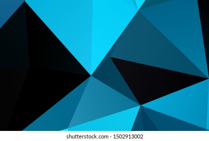 Light BLUE vector polygonal pattern. Colorful illustration in Origami style with gradient.  Completely new design for your business.
