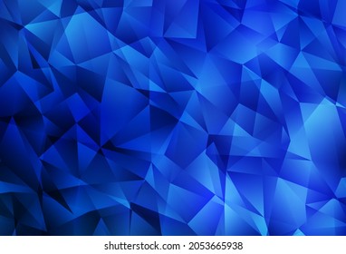 Light BLUE vector polygonal pattern. Colorful illustration in abstract style with triangles. Polygonal design for your web site.