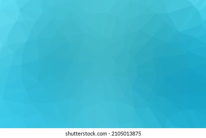 Light BLUE vector polygonal pattern. Triangular geometric sample with gradient.  Completely new design for your business.