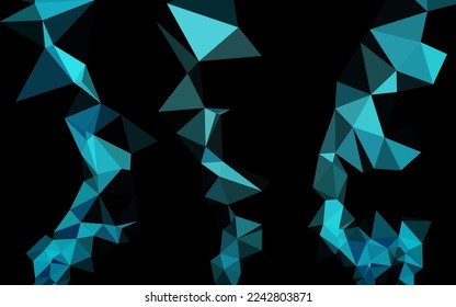 Light BLUE vector polygonal pattern. An elegant bright illustration with gradient. Completely new design for your business.