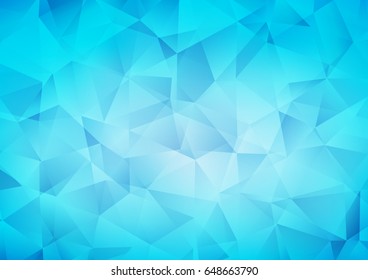 Light BLUE vector polygonal pattern. Shining colored illustration in a brand-new style. Triangular pattern for your business design.