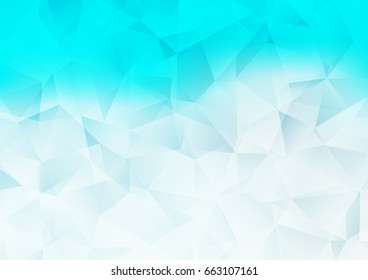 Light BLUE vector polygonal pattern. A completely new color illustration in a vague style. Triangular pattern for your business design.