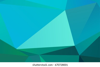 Light BLUE vector polygonal pattern. Brand-new colored illustration in blurry style with gradient. The best triangular design for your business.