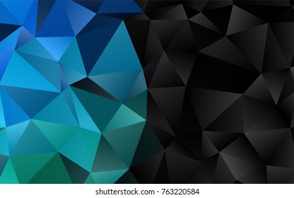Light BLUE vector polygonal pattern. A completely new color illustration in a vague style. A completely new design for your business.