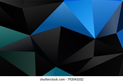 Light BLUE vector polygonal pattern. Geometric illustration in Origami style with gradient.  The polygonal design can be used for your web site.