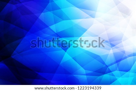 Light BLUE vector polygonal pattern. A sample with polygonal shapes. Textured pattern for your backgrounds.