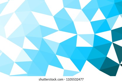 Light BLUE vector polygonal polygonal. Shining colored illustration in a Brand new style. The polygonal design can be used for your web site.